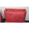 Image 2 : Pair: Red Upholstered Chairs, 32" W x 33" Depth, 33" H