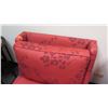 Image 4 : Pair: Red Upholstered Chairs, 32" W x 33" Depth, 33" H
