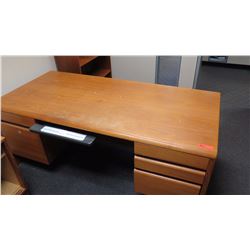 Hardwood Desk 70 1/4" L x 33.5" D, 28. 1/4" H