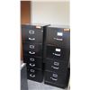 Image 1 : Qty 2 Filing Cabinets, 4 Drawers, 18" W x 26 3/4" D x 52 1/2" H