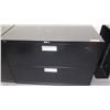 Image 1 : HON Black Lateral File Cabinet, 2 Drawers 42" x 19 1/4" X 28.5" H