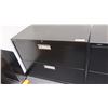 Image 1 : HON Black Lateral File Cabinet, 2 Drawers 42" x 19 1/4" X 28.5" H