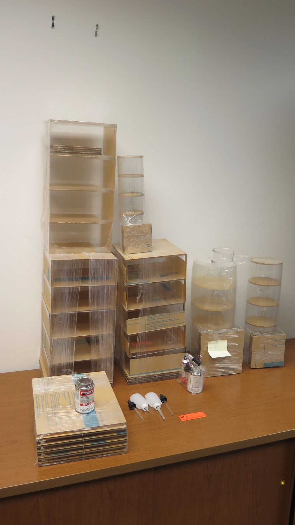 Large of Individual Plexiglass Containers, Display Cases, Various ...
