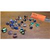 Image 1 : Cuff Links - Approx. 11 Pairs, Glass, Enameled, Stones, etc. (1 pair sterling silver)