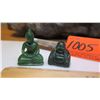 Image 3 : Qty 2 Jade Miniature Sitting Buddha Figurines