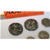 Image 2 : Qty 2 Ancient Greek Coins, 1935 & 1944 Liberty Dimes, Buffalo Nickels, Money Clip