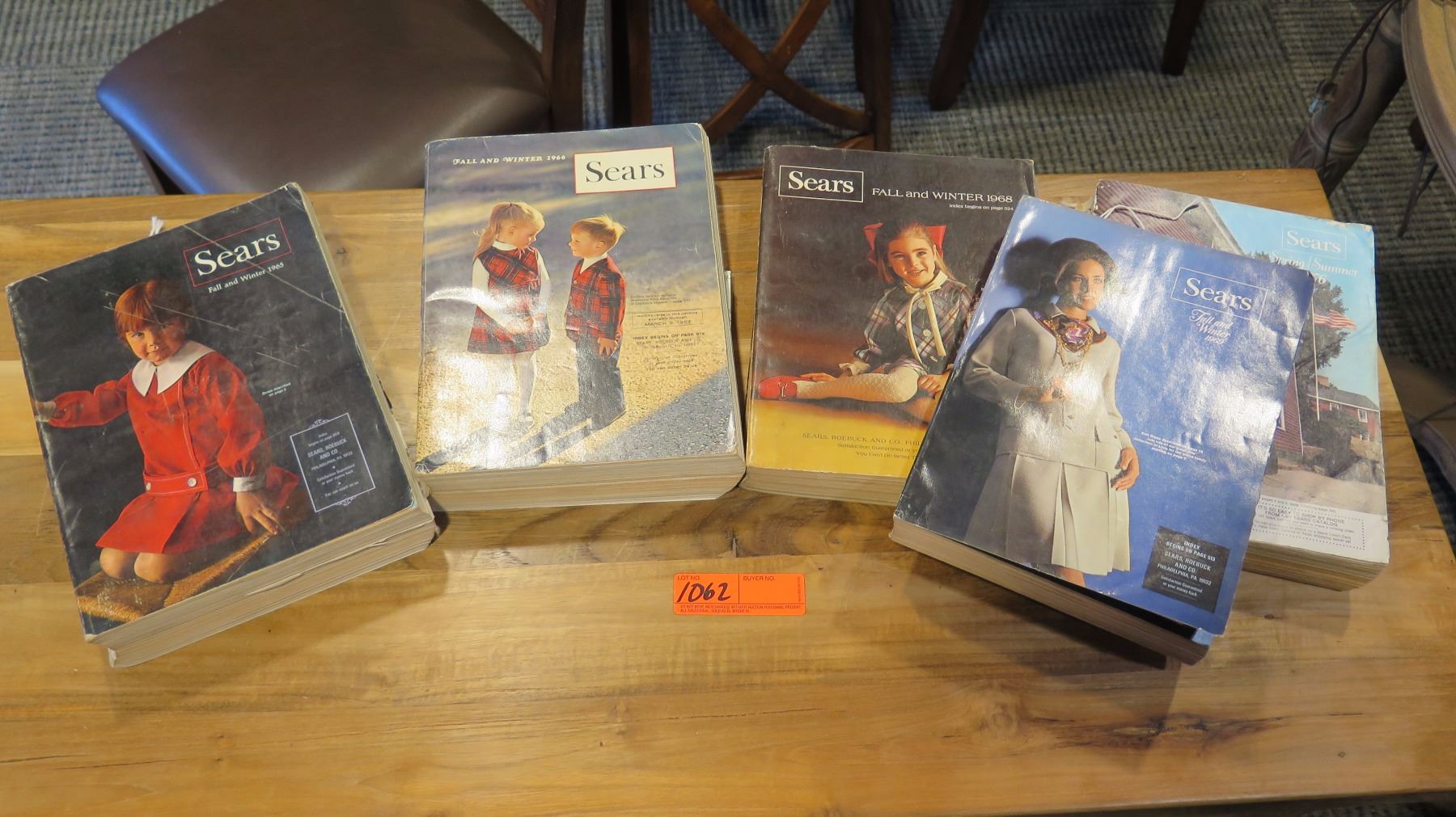 Vintage Sears Catalogs, 5pcs 1965, 1966, 1968, 1969, 1976 Oahu Auctions