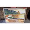 Image 2 : Framed Art - Shoreline Painting by John Tuan Le, Approx.  44" x 34"