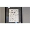 Image 2 : Framed Art - Original Ink Sketch of Woman, Signed, Approx 16" x 20.5"