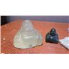 Image 2 : 2 Jade Buddha Figures, 2 Jade Filigree Pieces