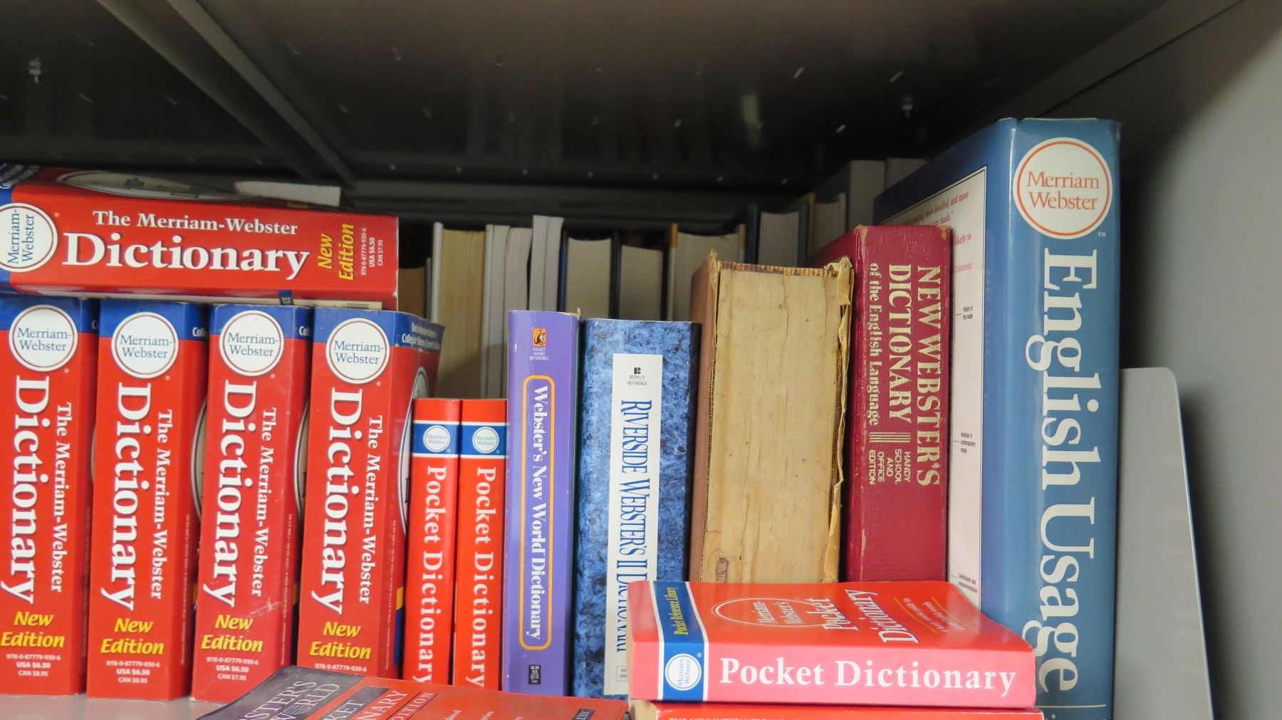 Large Book Collection - 4 Shelves of Standard Dictionaries
