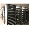 Image 2 : Rolling-Shelf Bookcase System w/7 Back to Back Shelving Sections on a Track (each section slides bac