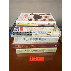 Books: Qty 9 Misc. - Fossils, Minerals, Rocks, Amber, Gemstones, etc.