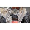 Image 2 : Genuine Leather Jacket/Coat w/Natural Fur Collar, No Size (XL?) Drk Brown, 39" Length top of shouder
