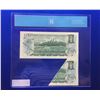 Image 2 : Canada 1973 1 DOLLAR REPLACEMENT NOTE WITH CUTTING AND FOLDING ERROR