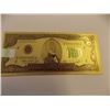 Image 2 : GOLD FOIL BILL - 24 K - USA $2 - not legal tendar
