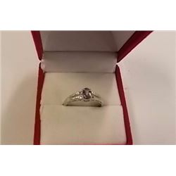 RING - 6.45CT OVAL FACETTED AMETHYST & DIAMOND DINNER RING - VS CLARITY - RETAIL ESTIMATE $450