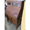 Image 1 : DROP FRONT SECRETARY CHEST - SOLID MAHOGANY - 50" TALL
