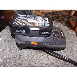 RYOBI BATTERY & CHARGER - LITHIUM