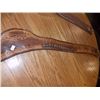 Image 2 : LEATHER HAND TOOLED GUN BELT - DARK COLOR NO GUN POCKET