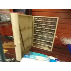 BOLT BIN ORGANIZER WITH DOOR & CONTENTS