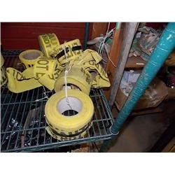 LOT OF CAUTION TAPE - CLOTH TEXTURE - 7 ROLLS TTL