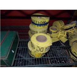 LOT OF CAUTION TAPE - CLOTH TEXTURE - 8 ROLLS TTL