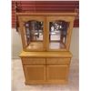 Image 1 : CHINA CABINET - OAK - 2 PC - 2 DOOR 2 DRAWER