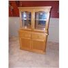 Image 3 : CHINA CABINET - OAK - 2 PC - 2 DOOR 2 DRAWER