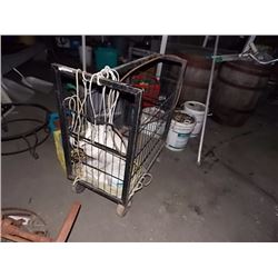 METAL BIN WITH WHEELS