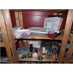 SHELF OF  COLLECTABLES - 2 SHELVES TTL