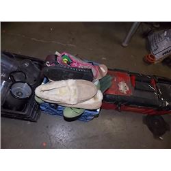 CRATE OF ASSORTED SHOES - MOSTLY NEW