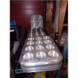 LOT OF ASSORTED NEW MUFFIN TRAYS - APPROX 23