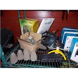 HONE GRINDING STONES - 6 TTL - PLUS BOX - HARDWARE, SOLAR LITES, CD RACK ETC