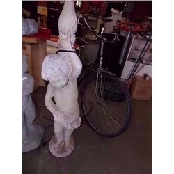 CONCRETE  - FOUNTAIN - BOY - ~44" TALL - no pump