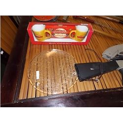 GLASS CAKE PLATE & COFFEE GIFT SET