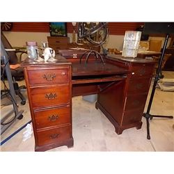 VINTAGE KNEELHOLE WRITING DESK - LIFT TOP