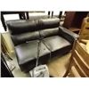 Image 1 : LEATHER BLACK LOVESEAT SECTIONAL SECTION