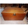 Image 1 : WOOD STORAGE CHEST WITH HINGED LID