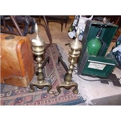 VINTAGE BRASS FIRE DOGS