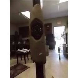 HAND CRAFTED CARVED WOOD PLAQUE BY D.E.B. - 3' LONG