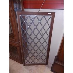VINTAGE LEADED GLASS WINDOW
