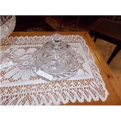 PIN WHEEL CRYSTAL COVERED DISH - BUTTER OR CHEESE