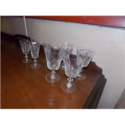 PIN WHEEL CRYSTAL GLASSES - 8 TTL