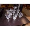 Image 1 : ASSORTED PIN WHEEL CRYSTAL WINE GLASSES - 10 TTL