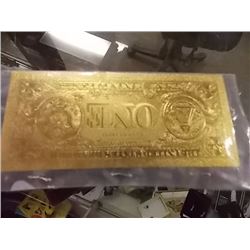 GOLD FOIL BILL - 24K GOLD - USA $2 - not legal tendar