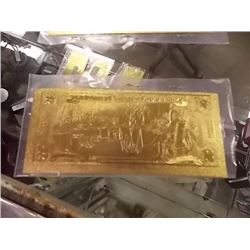 GOLD FOIL BILL - 24K GOLD - USA $1 - not legal tendar