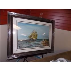 FRAMED PICTURE - TALL SHIP