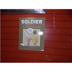 MEMORABILIA - METAL SIGN - SOLDIER RED NECK