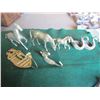 Image 1 : Gold color ornaments 2swans figures, 3horse figures,2 hooks